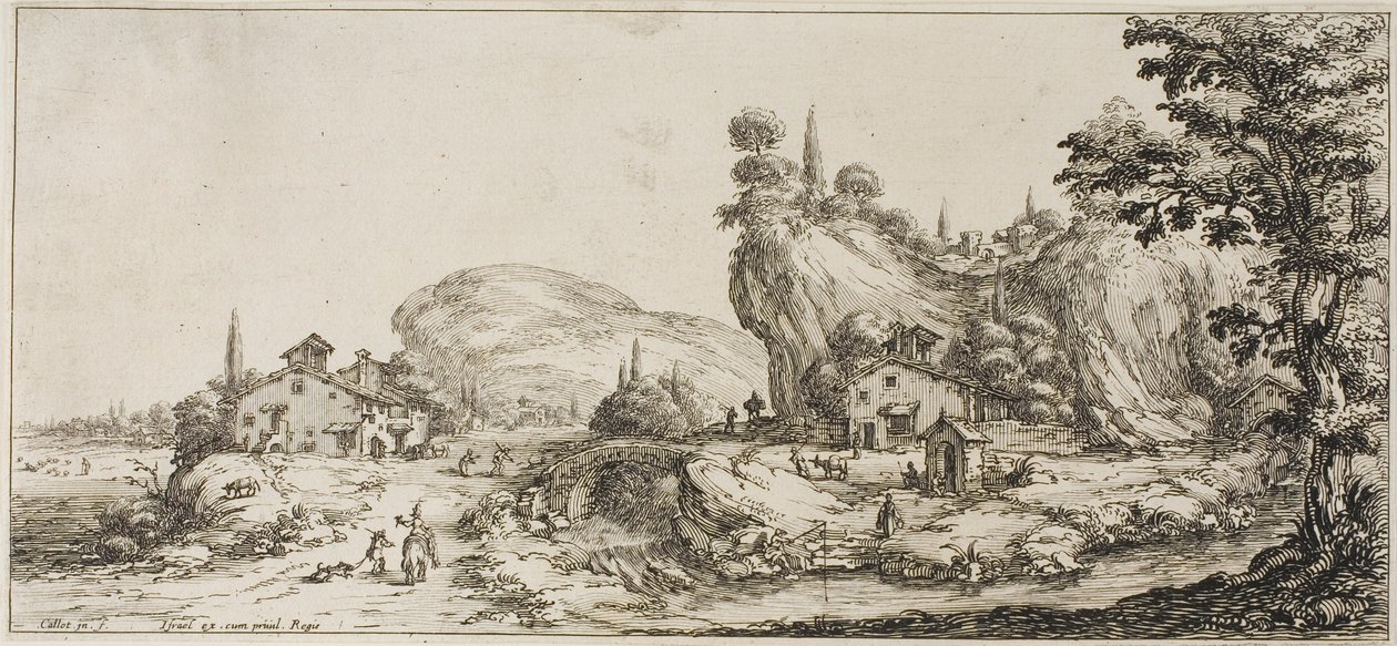 Laden von Waren, aus Verschiedene Szenen in Florenz entworfen von Jacques Callot