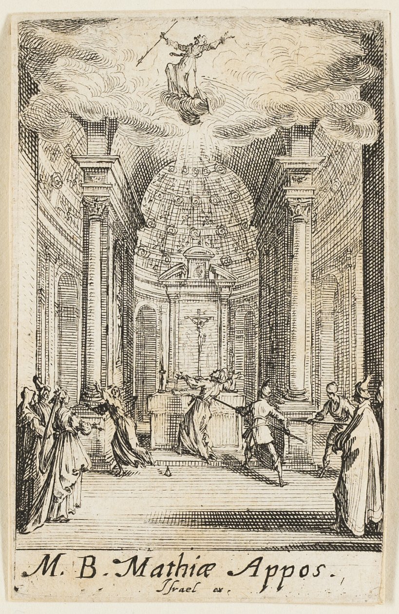 Martyrium des Heiligen Mathias, Platte elf aus Die Martyrien der Apostel von Jacques Callot