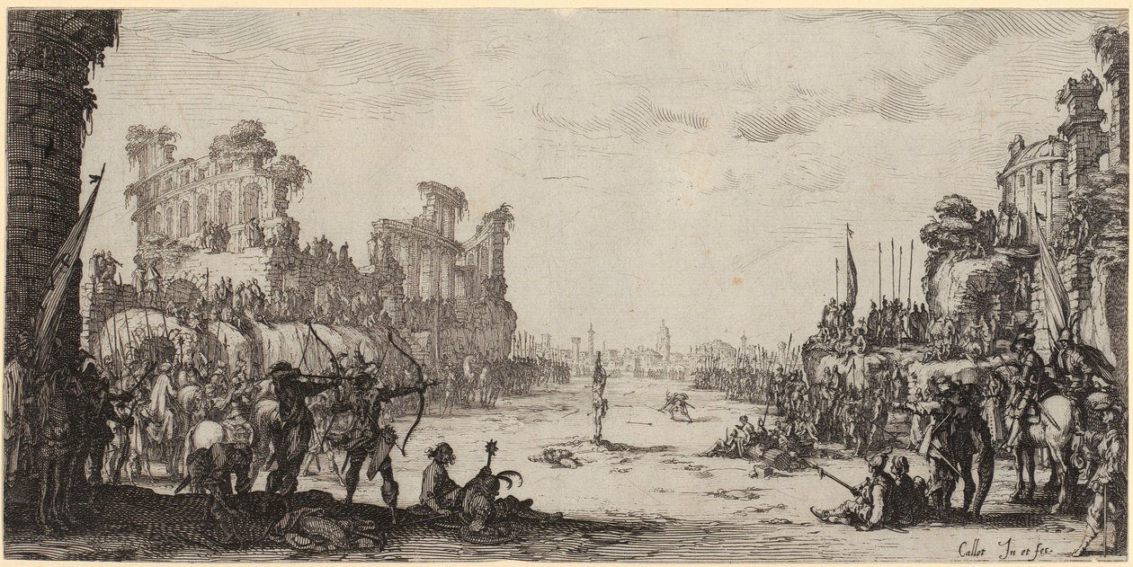 Martyrium des heiligen Sebastian von Jacques Callot