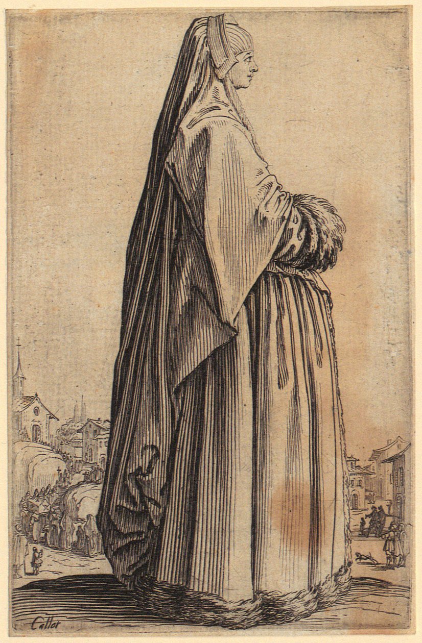 Maskierter Komödiant, Blatt 20 der Folge "Die Zwerge" von Jacques Callot