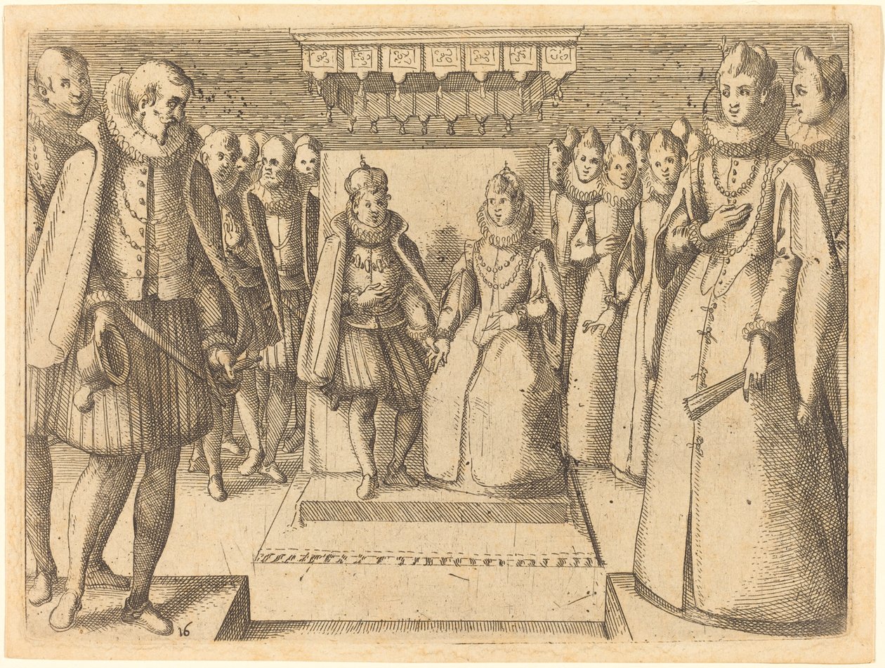 Treffen von Margarete von Österreich und Philipp III. von Jacques Callot