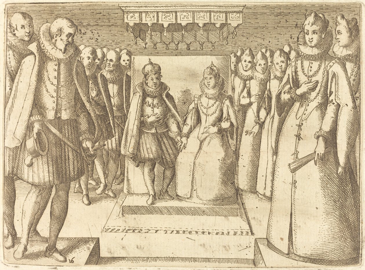 Treffen von Margarete von Österreich und Philipp III., 1612 von Jacques Callot