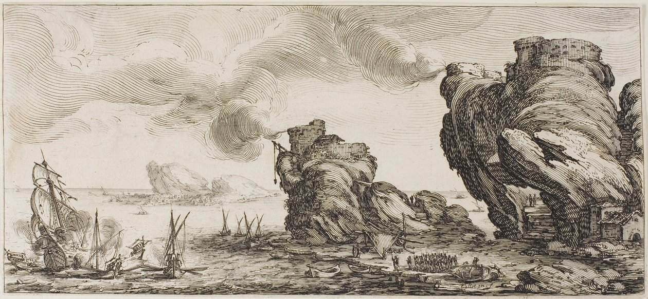 Pantalone, aus Drei italienische Komödianten von Jacques Callot