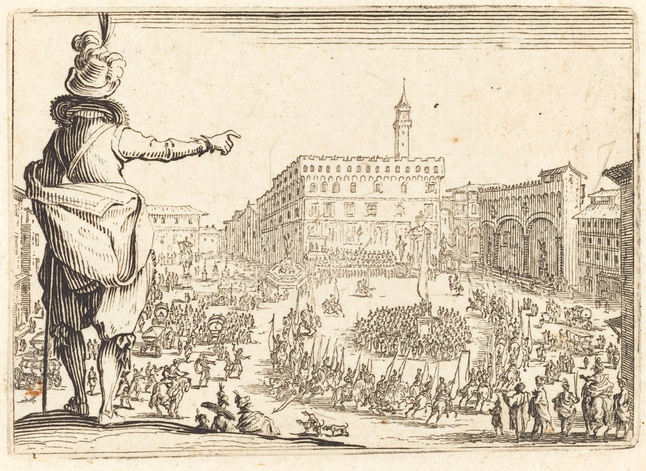 Piazza della Signoria, Florenz, ca. 1622 von Jacques Callot