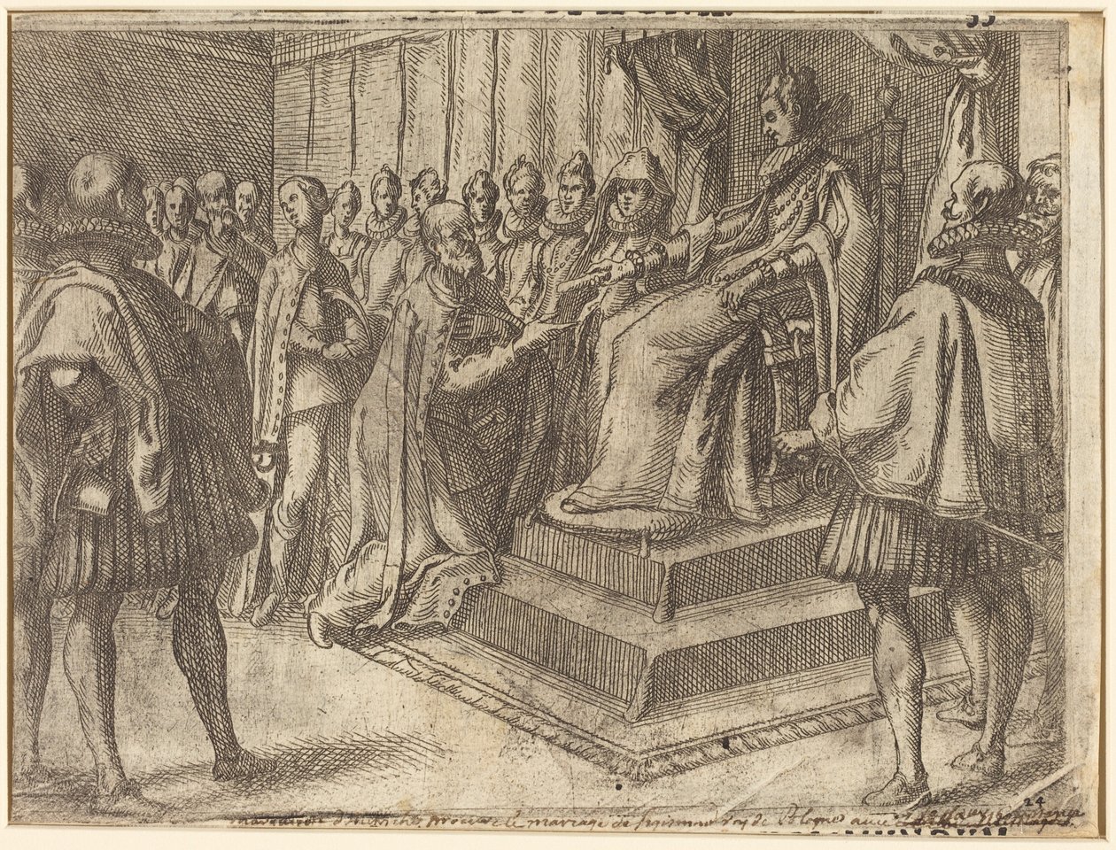 Empfang des Gesandten von Polen [Vorderseite] von Jacques Callot