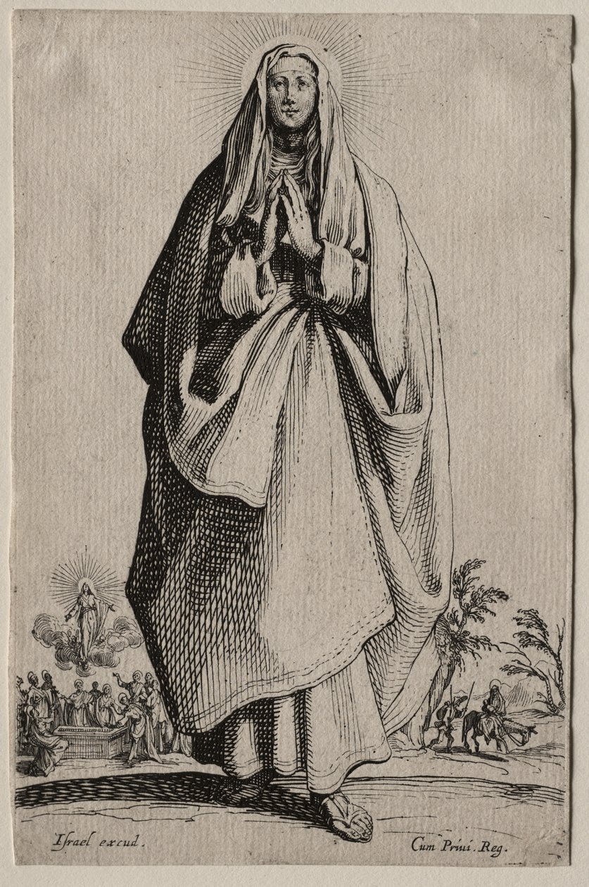 Salvatoris Beatae Mariae Virginis Sanctorum Apostolorum Icones/Les Grands Apôtres: La Sainte Vierge von Jacques Callot