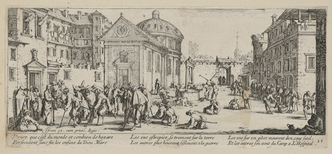 Krankenhaus, Blatt 15 der Folge "Grauen des Krieges" von Jacques Callot