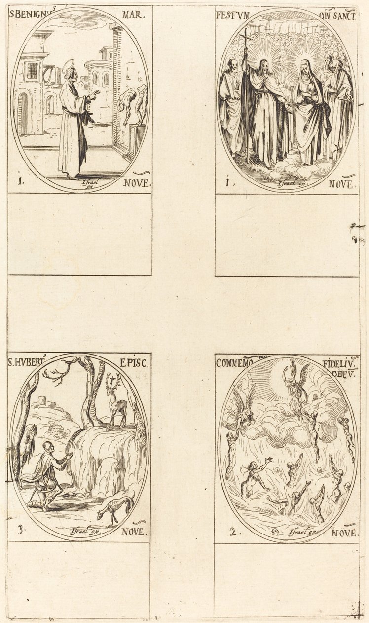 St. Benignus; Allerheiligenfest; Totengedenken; St. Hubertus von Jacques Callot
