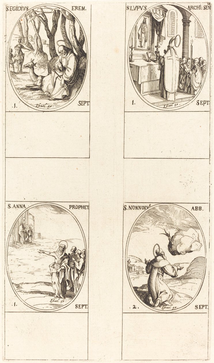St. Giles; St. Lupus; St. Anne; St. Nonnosus von Jacques Callot