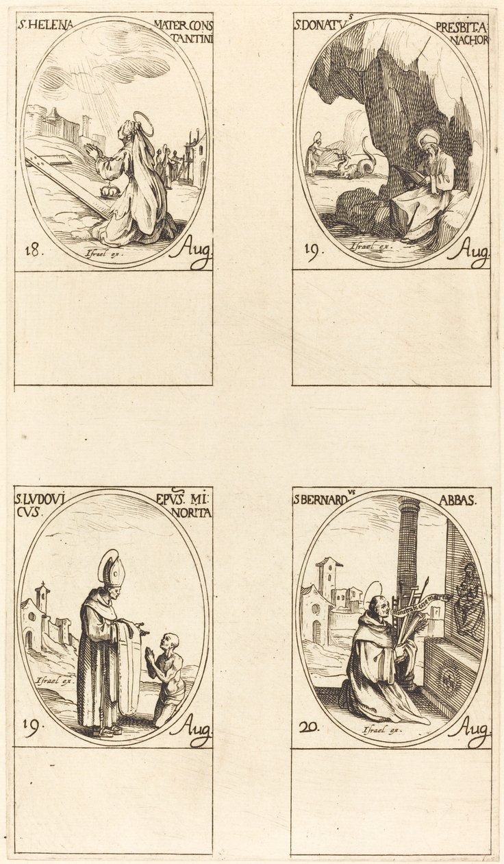 St. Helena, St. Donatus, St. Ludovicus, Bischof, St. Bernhard von Jacques Callot