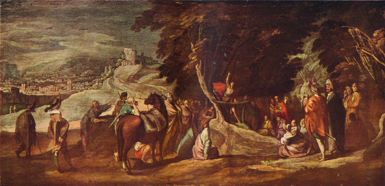 Johannes predigt in der Wüste, ca. 1620-1635, 1924 von Jacques Callot