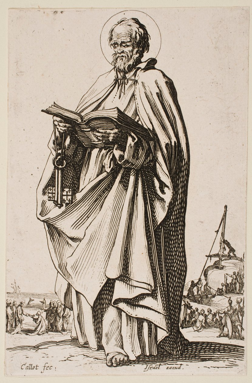 St. Peter, aus der Serie „Die großen Apostel“ von Jacques Callot
