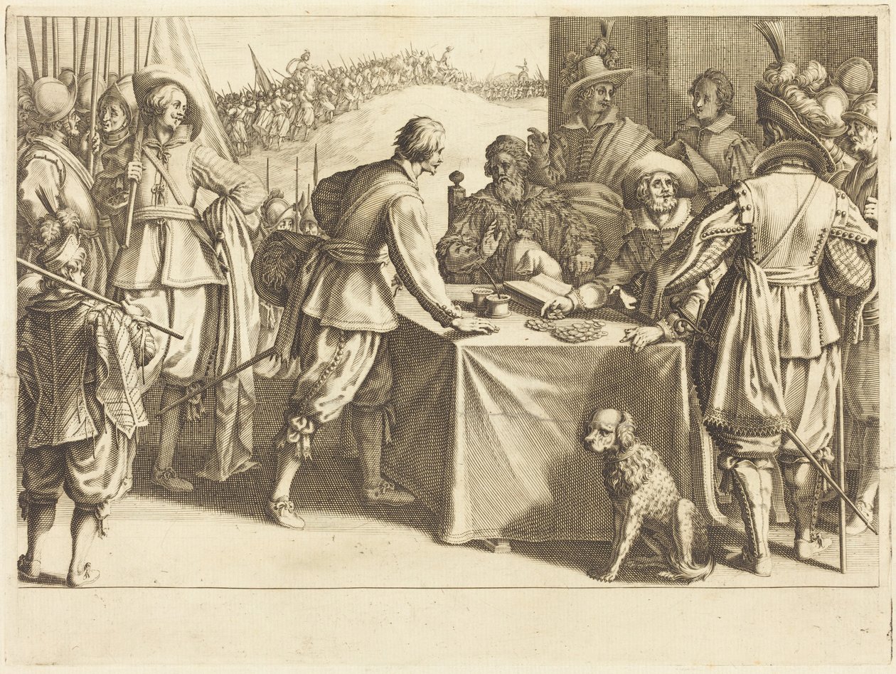 Die Anwerbung der Truppen von Jacques Callot