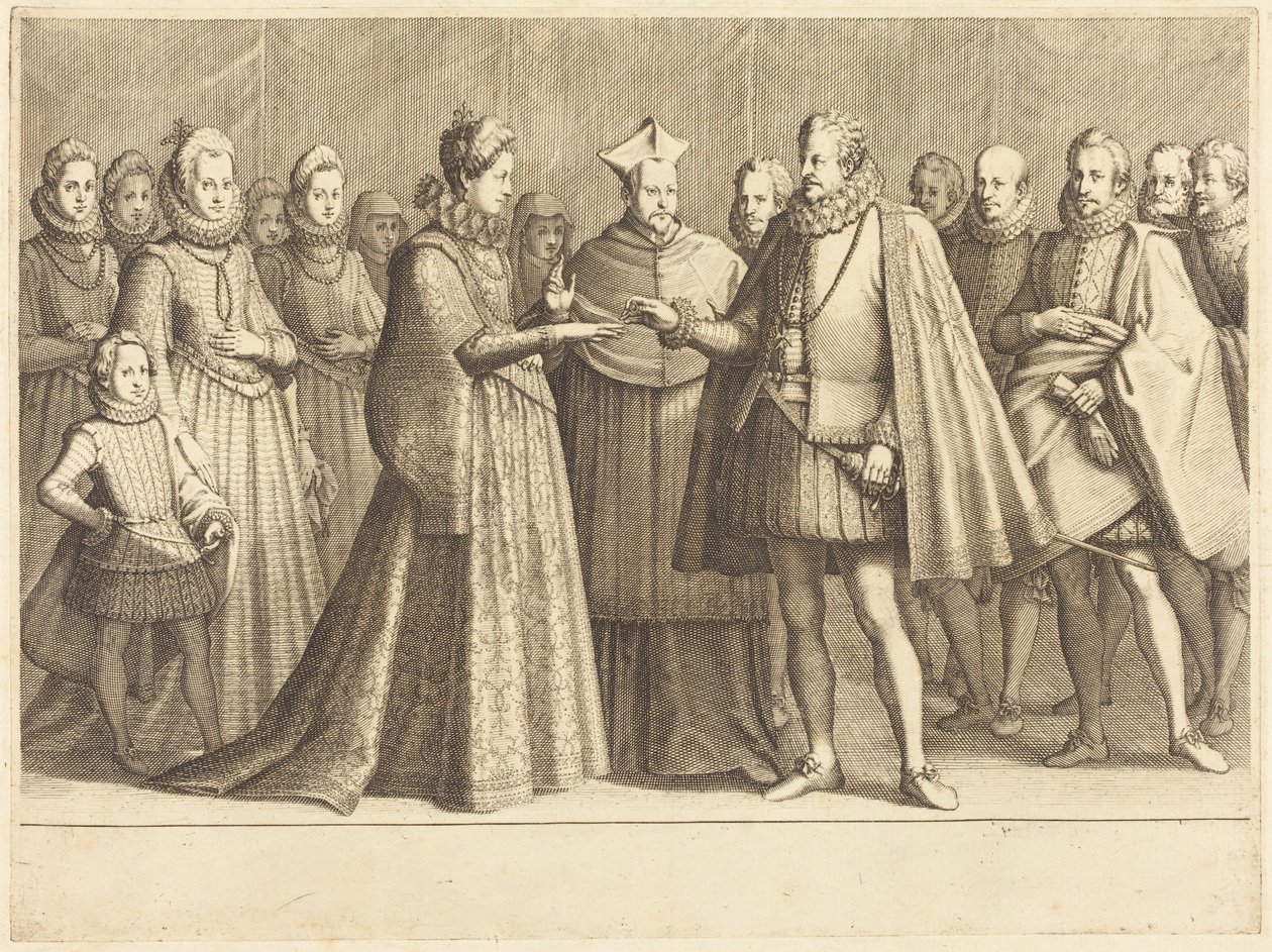 Die Hochzeit von Ferdinand und Christine von Lothringen von Jacques Callot