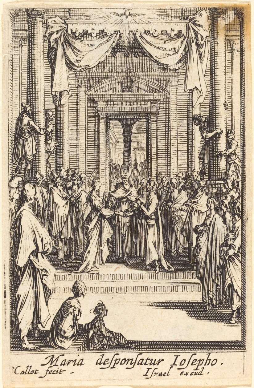 Die Heirat der Jungfrau, um oder nach 1630 von Jacques Callot