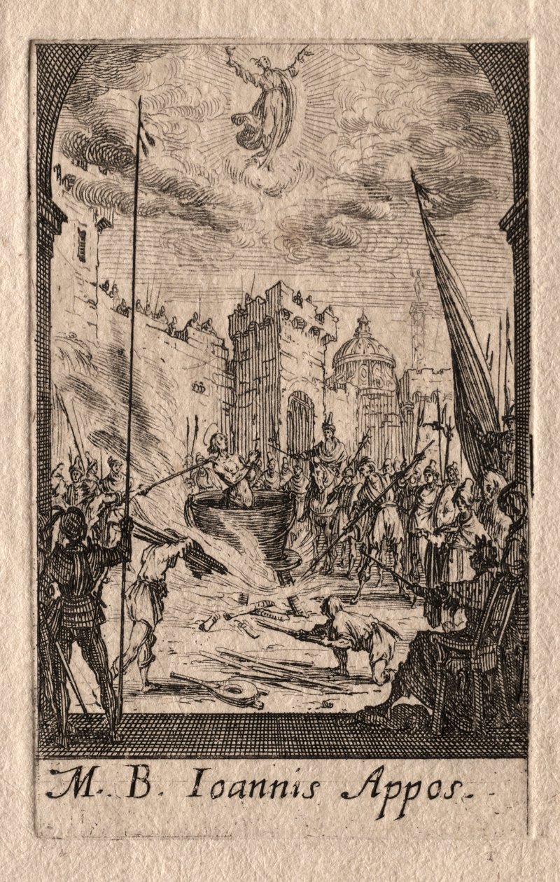 Das Martyrium der Apostel: St. Johannes der Evangelist von Jacques Callot