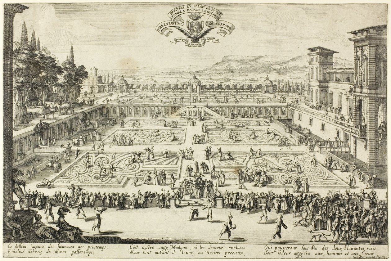 Die Palastgärten in Nancy von Jacques Callot