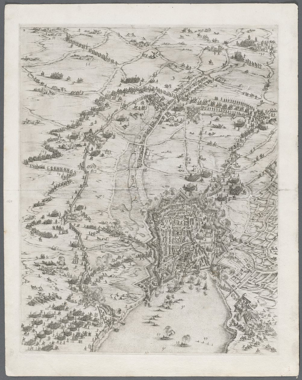 Die Belagerung von La Rochelle: Platte 6, 1628-1630 von Jacques Callot