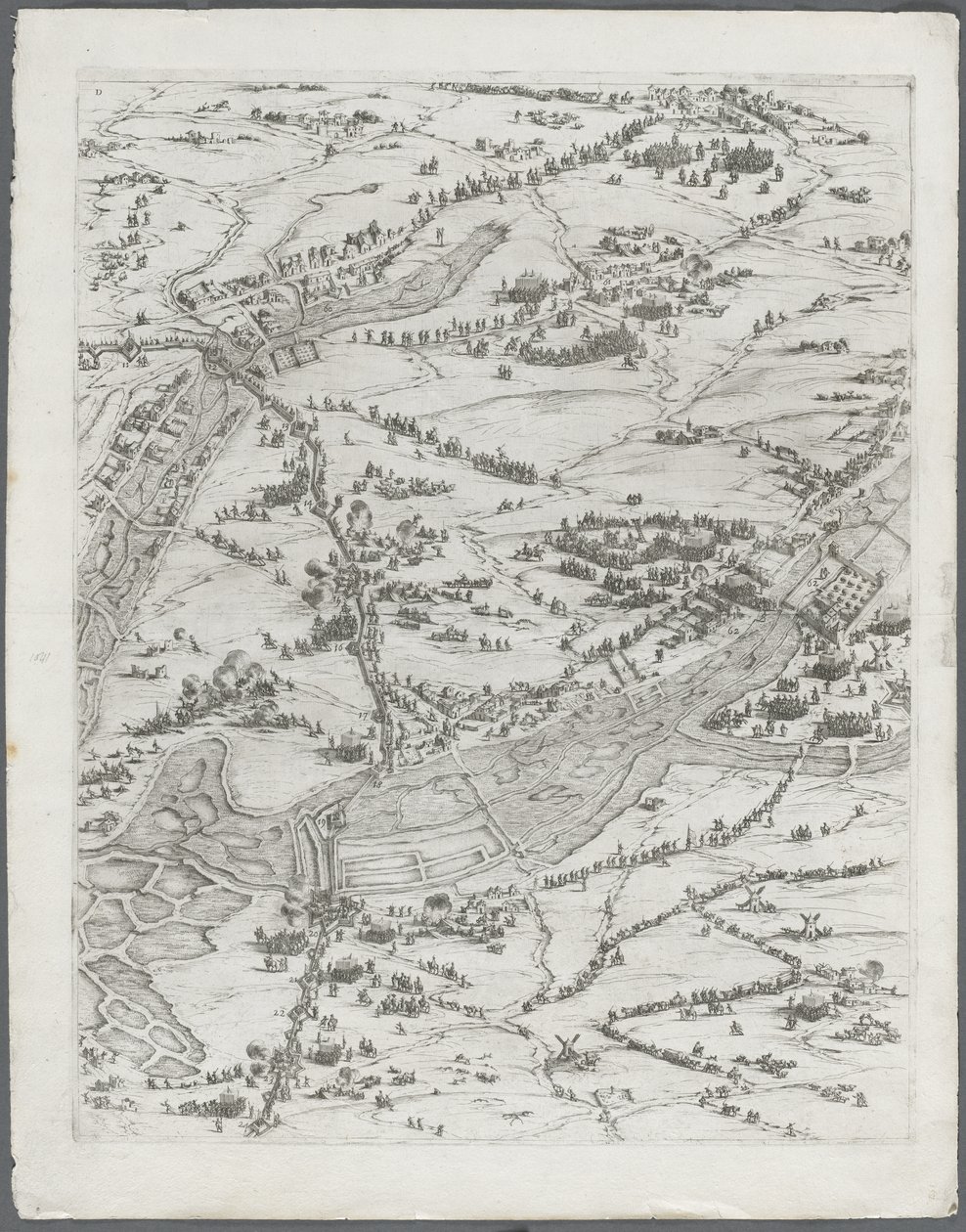 Die Belagerung von La Rochelle: Platte 7 von Jacques Callot