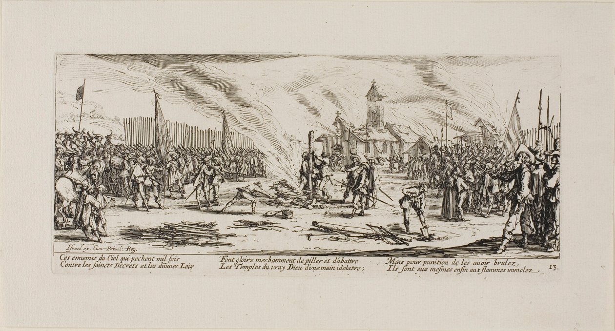 Der Pfahl, Platte dreizehn aus Die Leiden des Krieges von Jacques Callot
