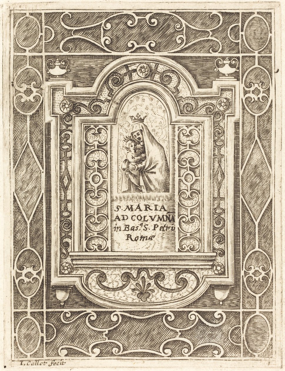 Die Jungfrau an der Säule von Jacques Callot