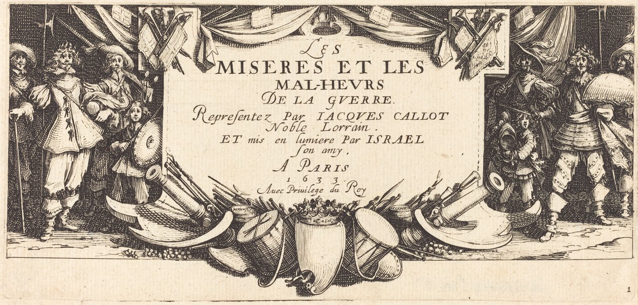 Titelseite für "Die großen Leiden des Krieges" von Jacques Callot