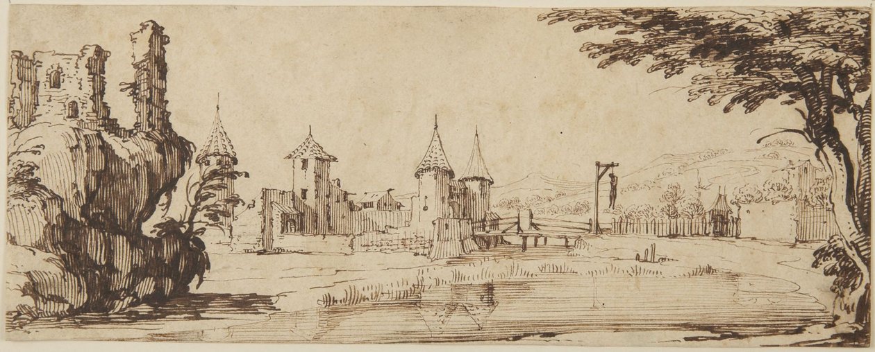 Ansicht des Schlosses von Jacques Callot