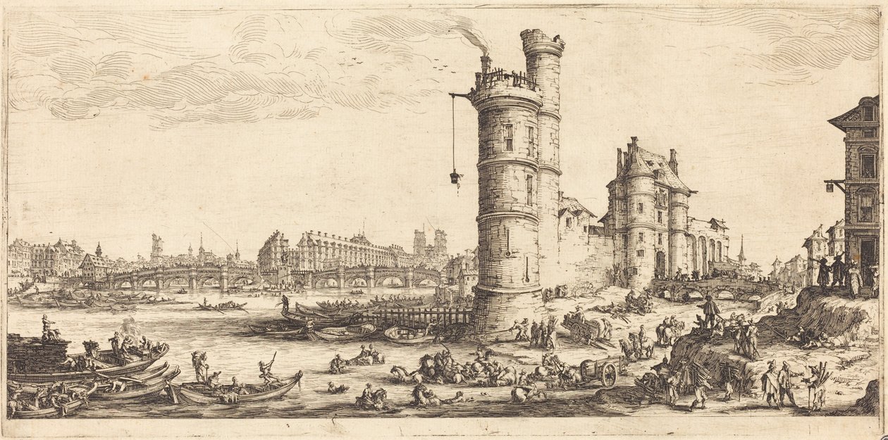 Ansicht der Pont Neuf von Jacques Callot
