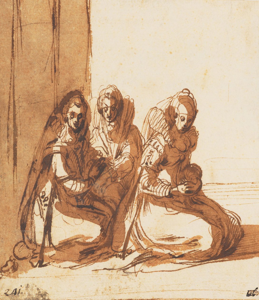 Sitzende Frauen von Jacques Callot