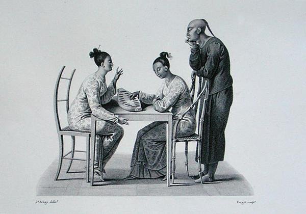 Chinesen spielen Tchonka in Coupang, Timor, aus 