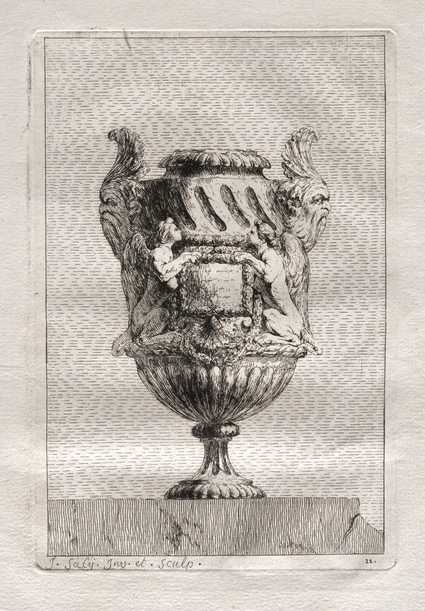 Suite von Vasen: Platte 11, 1746 von Jacques Francois Joseph Saly