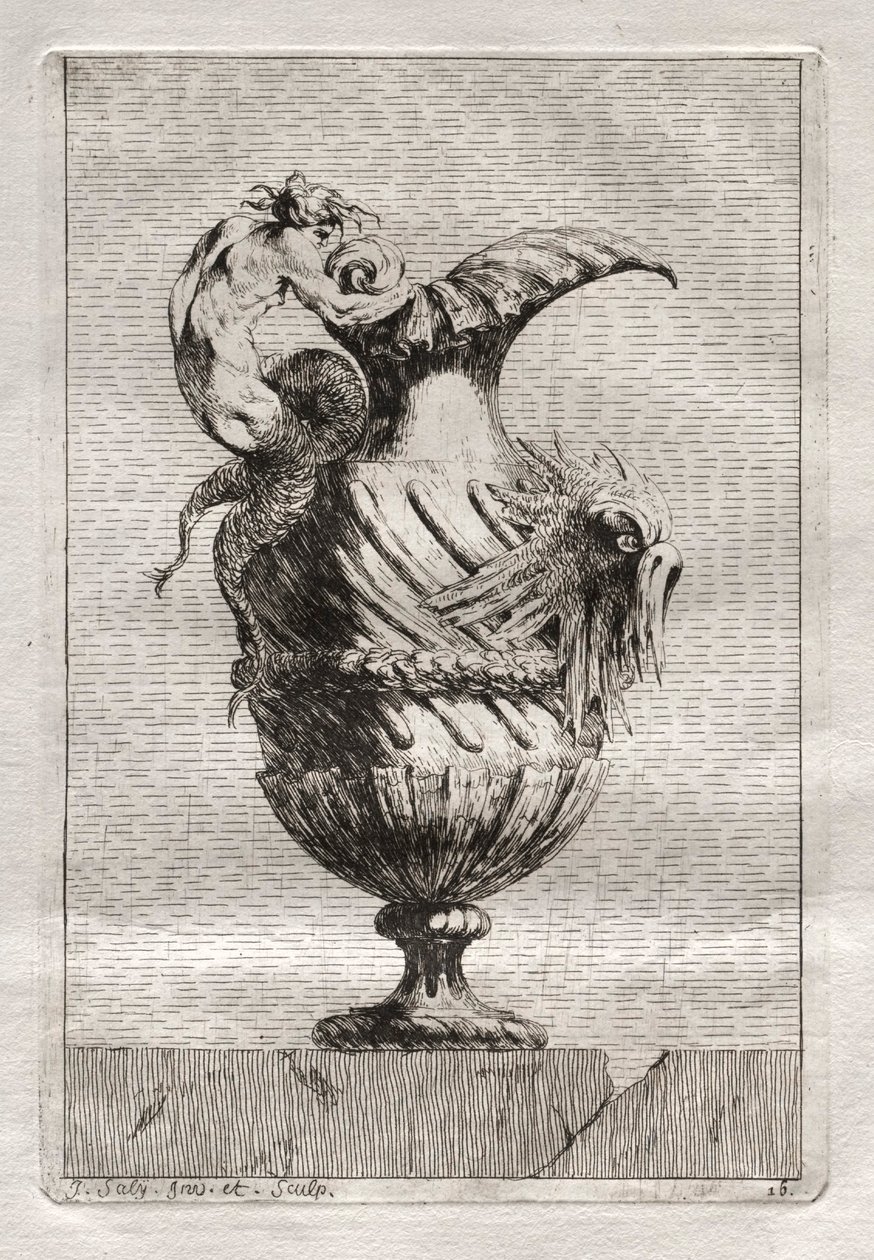 Suite von Vasen: Platte 16, 1746 von Jacques Francois Joseph Saly