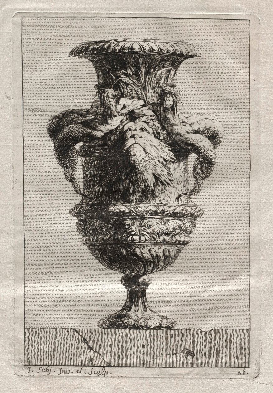 Suite von Vasen: Platte 26, 1746 von Jacques Francois Joseph Saly