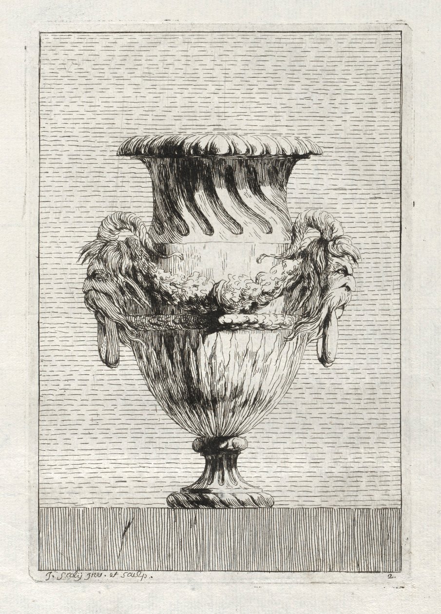 Suite von Vasen: Platte 2, 1746 von Jacques Francois Joseph Saly