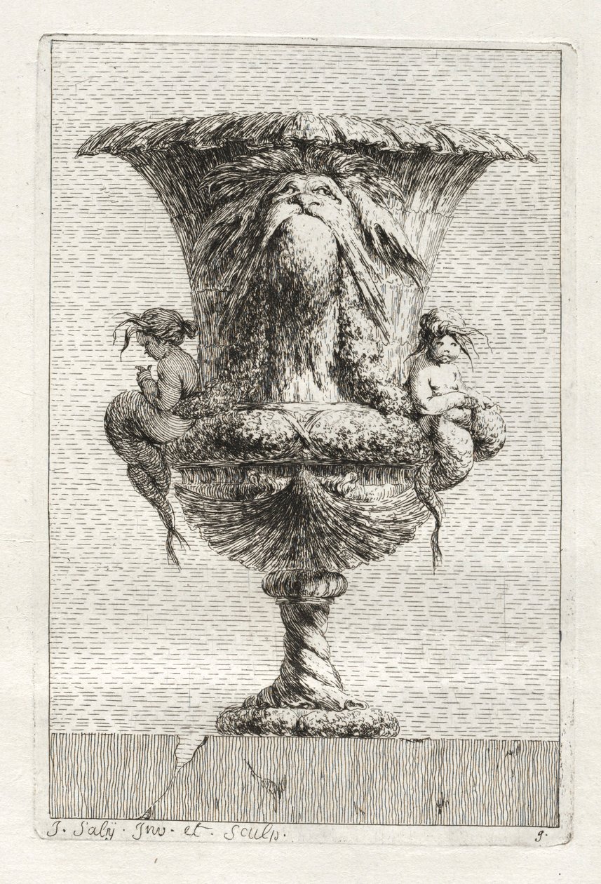 Suite von Vasen: Platte 9, 1746 von Jacques Francois Joseph Saly