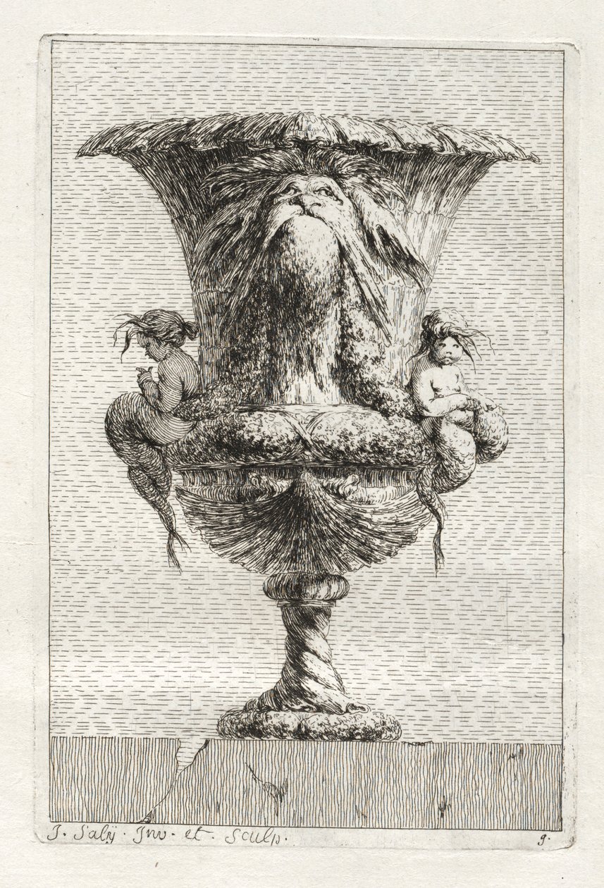 Vasensuite: Tafel 9 von Jacques François Saly