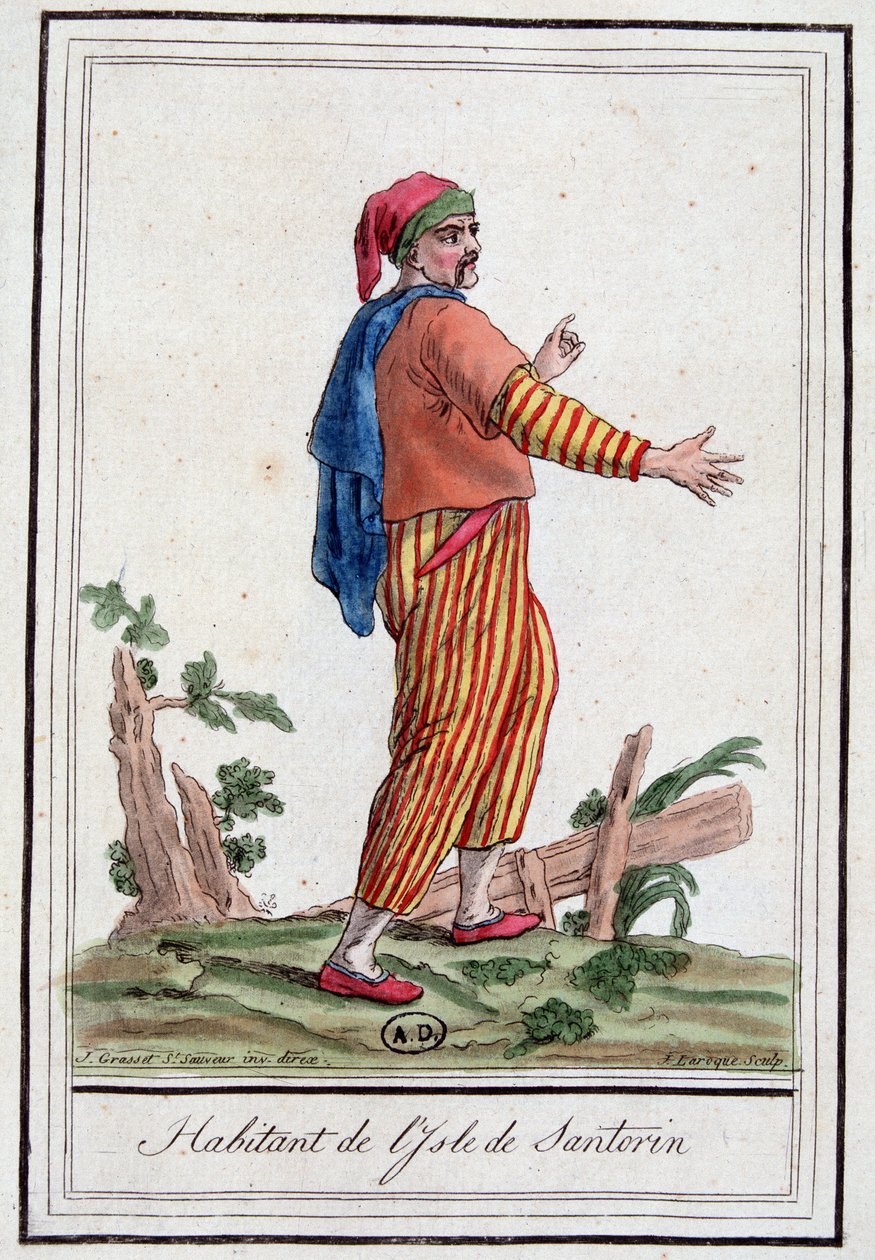 Mann von der Insel Santorini von Jacques Grasset de Saint-Sauveur