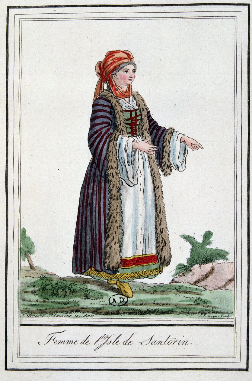 Frau von der Insel Santorini von Jacques Grasset de Saint-Sauveur