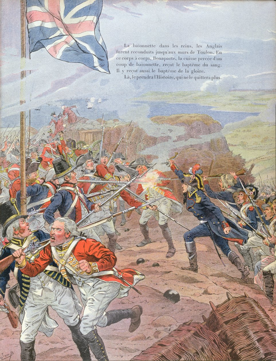 Napoleon (1769-1821) bei der Belagerung von Toulon, 17. Dezember 1793, Illustration aus 