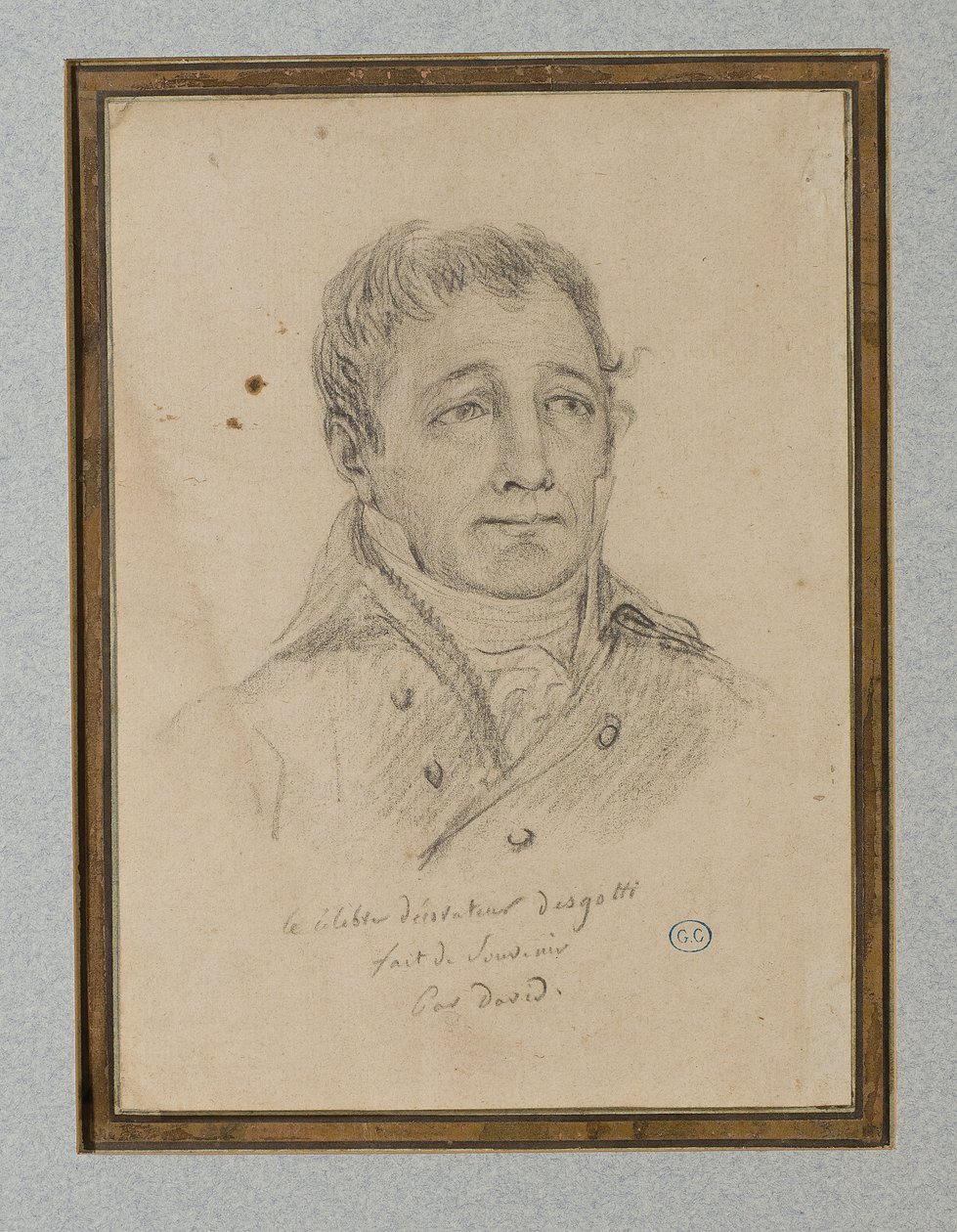 Porträt von Ignace-Eugène-Marie Degotti, um 1815-25 von Jacques Louis (workshop of) David