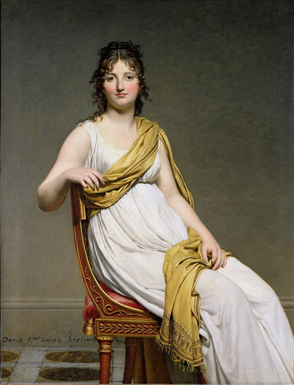 Porträt von Madame Raymond de Verninac (1780-1827) 1798-99 von Jacques Louis David
