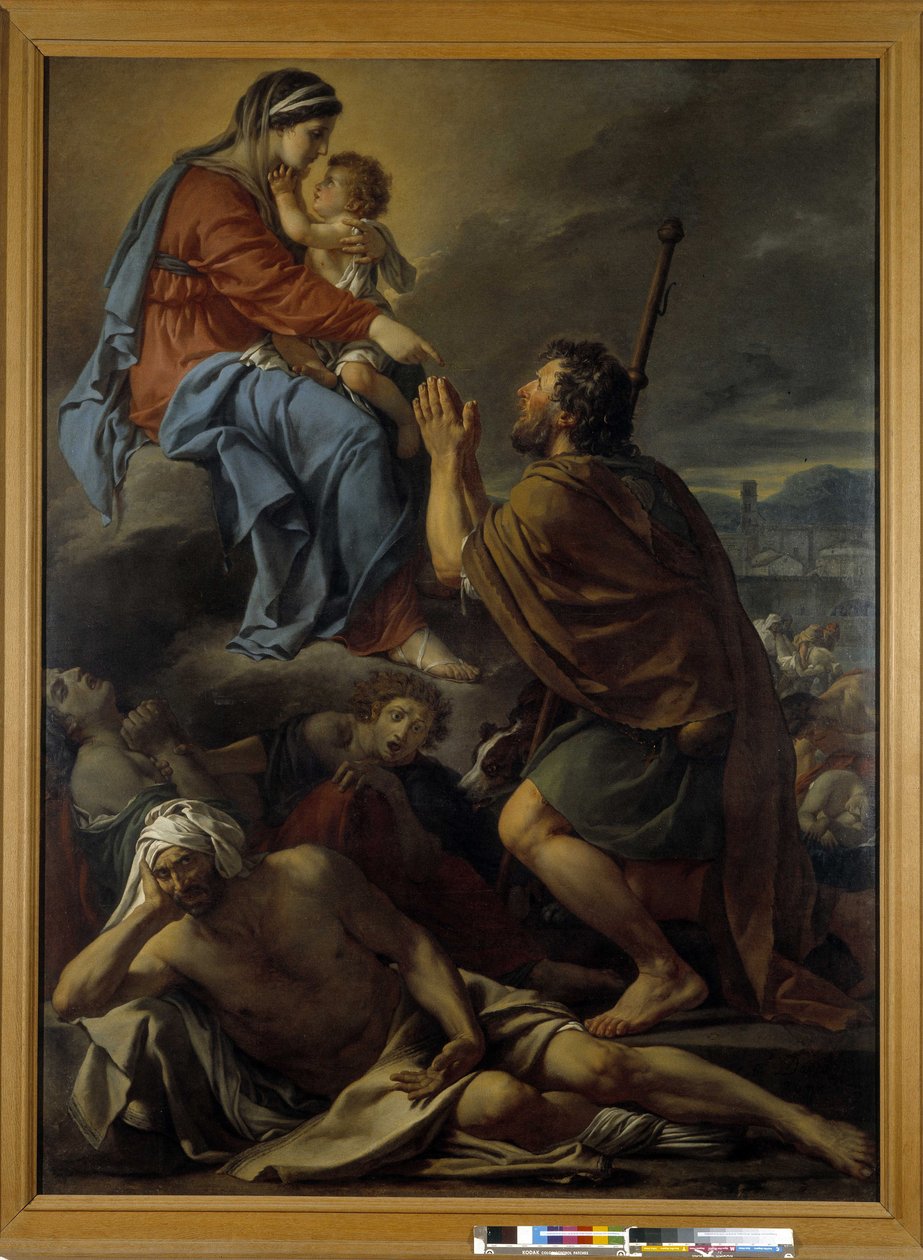Der heilige Rochus betet zur Jungfrau für das Ende der Pest von Jacques Louis David