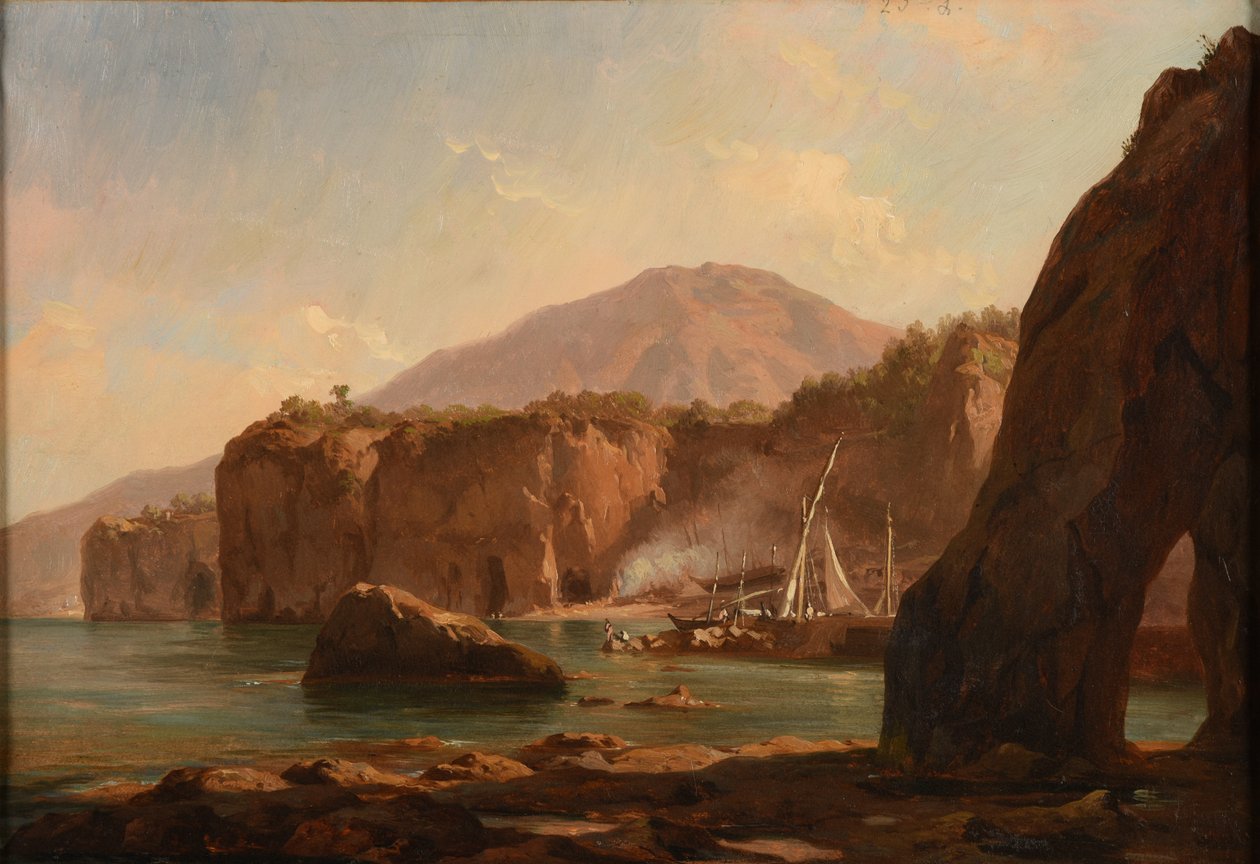 Grotten und Klippen am Meer von Jacques Raymond Brascassat