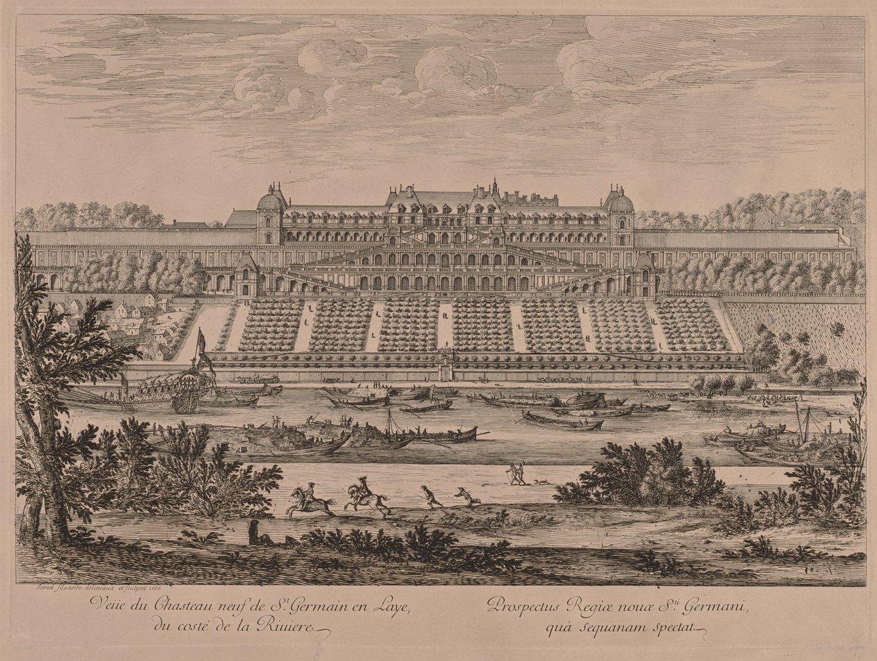 Schloss von St. Germain en Laye vom Fluss aus von Jacques Rigaud