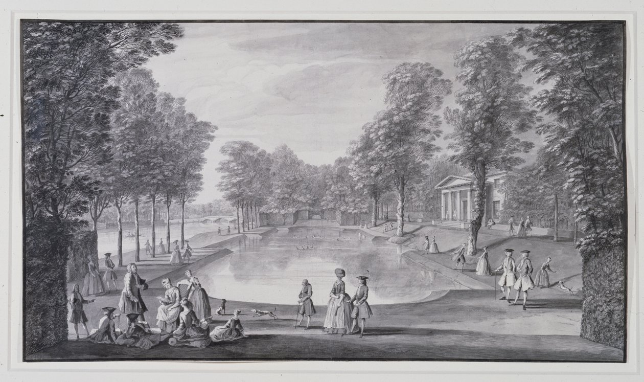 Riverside Basin, Lord Burlingtons Chiswick Villa von Jacques Rigaud