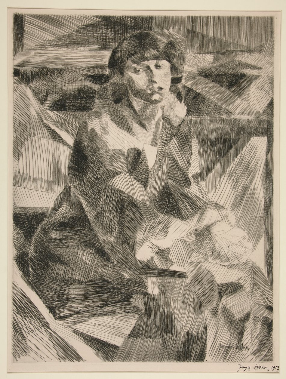 Porträt einer jungen Frau von Jacques Villon