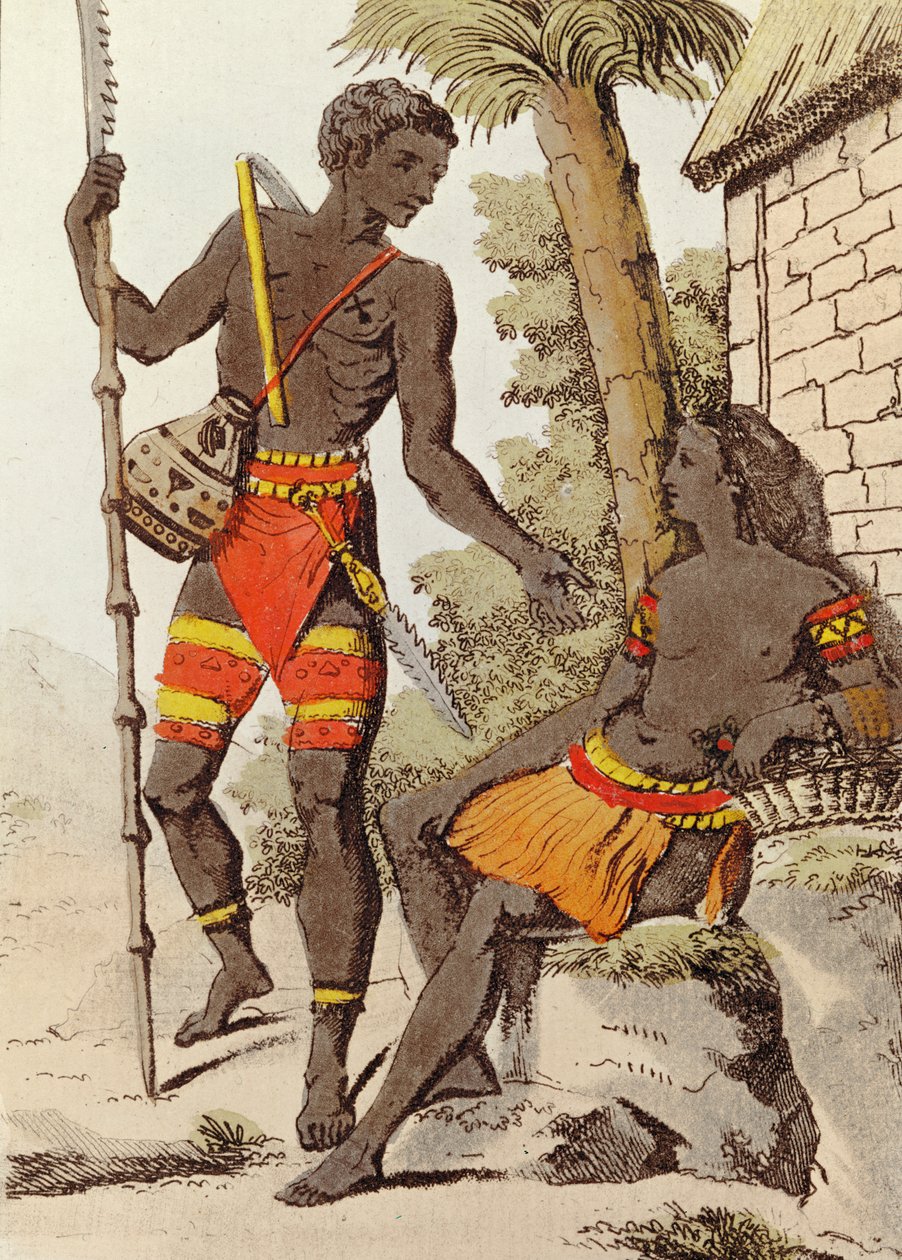 Mann und Frau von den Palau-Inseln, 1805 von Jacques after Grasset de Saint Sauveur