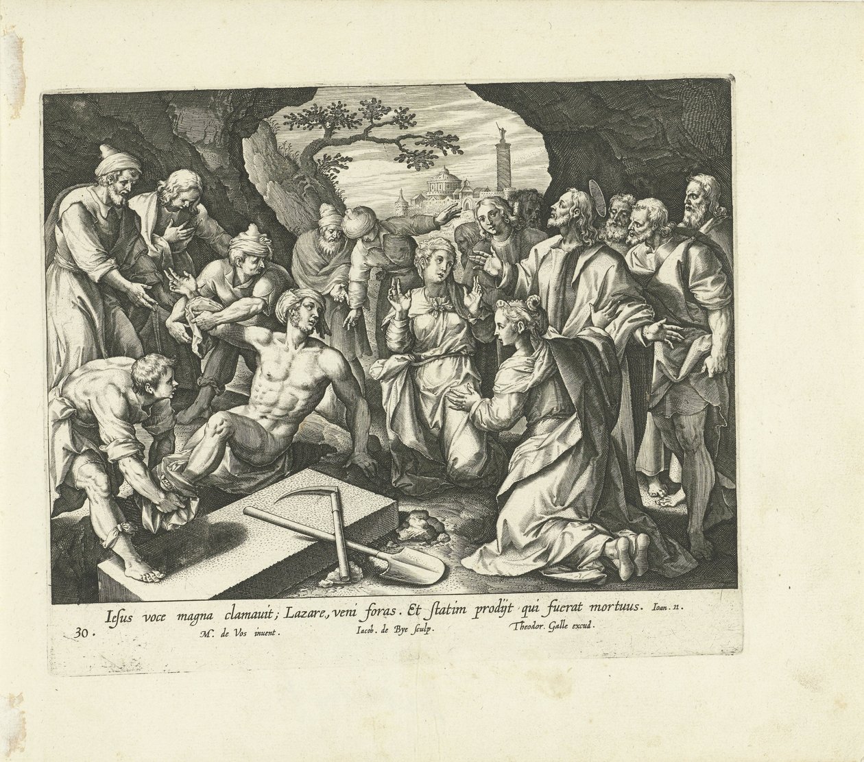 Auferweckung des Lazarus von Jacques de Bie