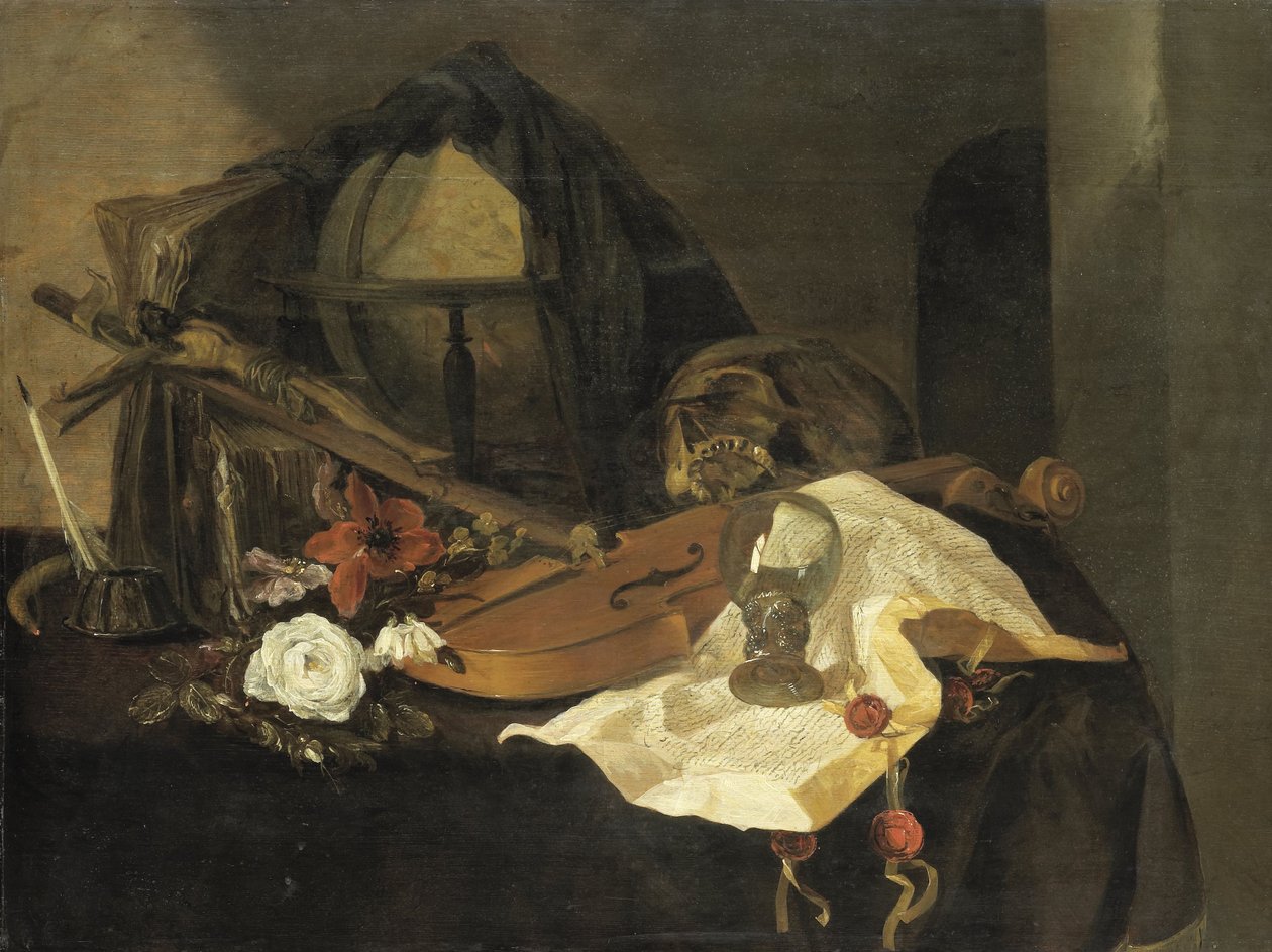 Vanitas-Stillleben von Jacques de Claeuw