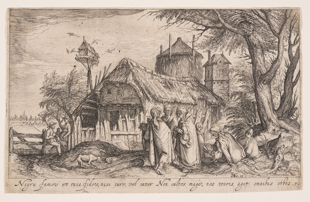 Landschaft mit Roma-Leuten, aus Landschaften von Jacques de Gheyn II